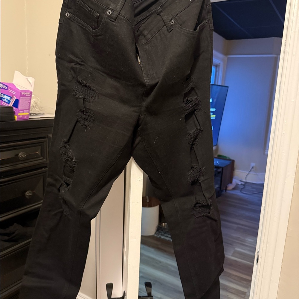 Torrid bombshell skinny jeans black ripped